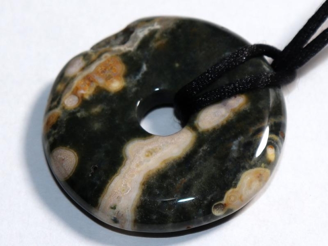 Ocean jasper on cord