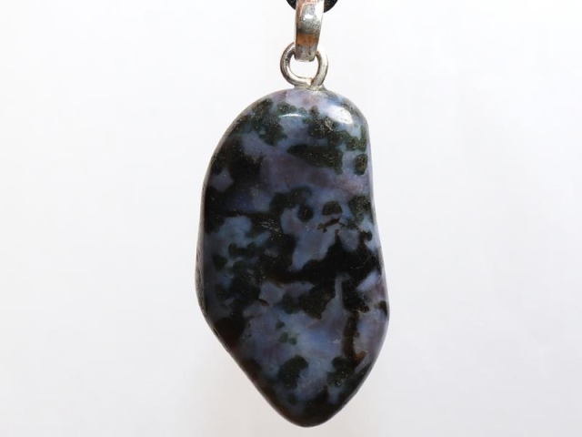 Moss agate on cord