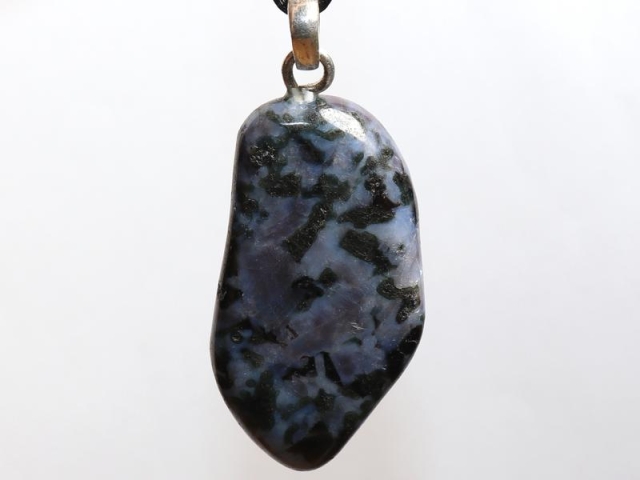 Moss agate on cord