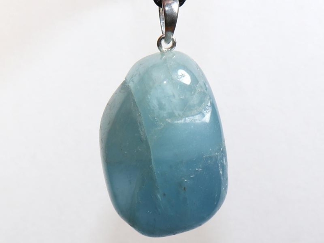 Aquamarine on cord