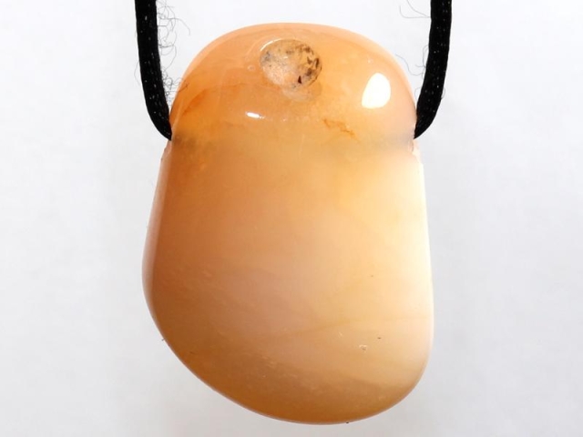 Apricot agate on cord