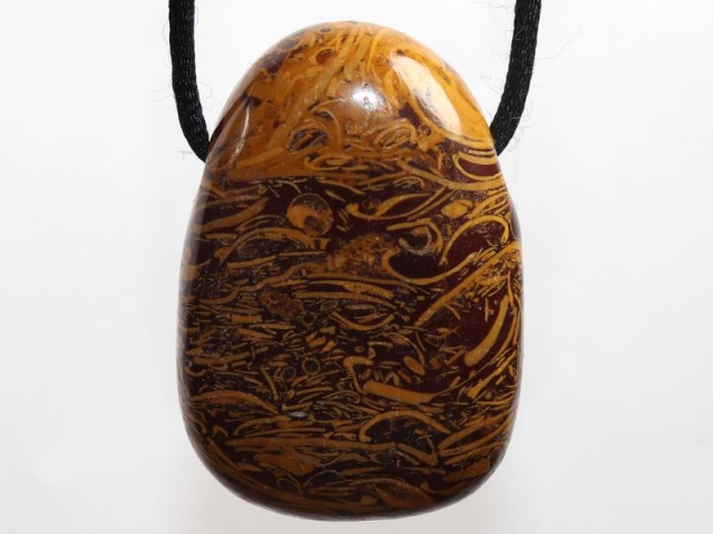 Snake jasper on cord