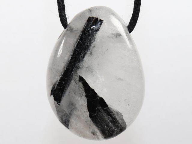 Tourmaline quartz on cord