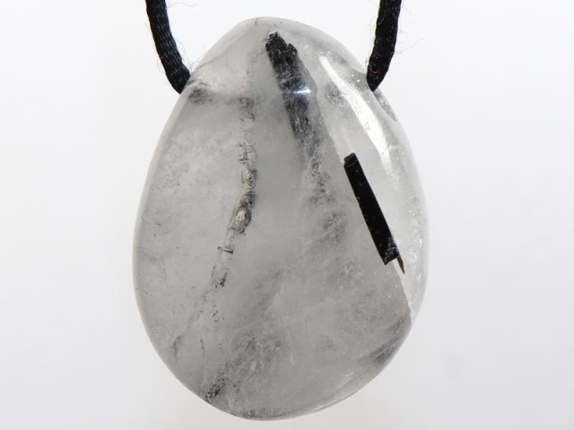 Tourmaline quartz on cord