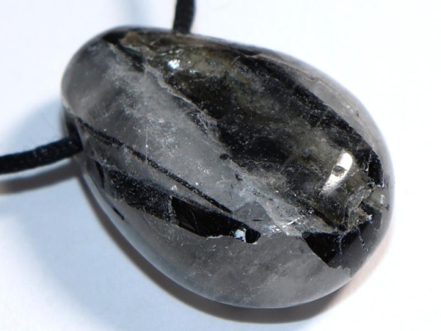 Tourmaline quartz on cord