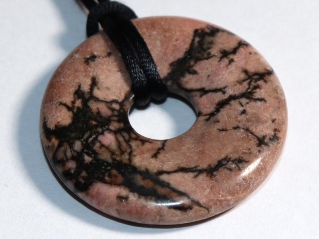 Rhodonite on cord