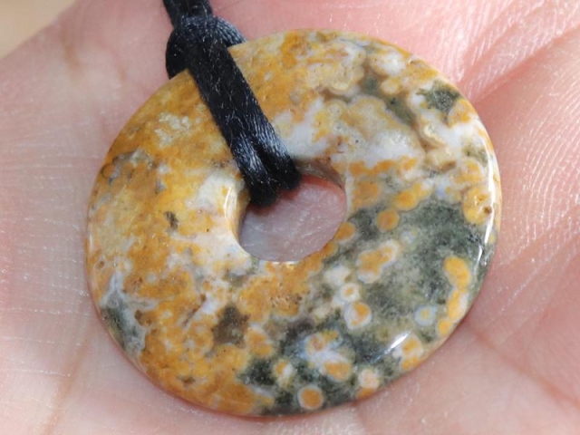 Ocean jasper on cord