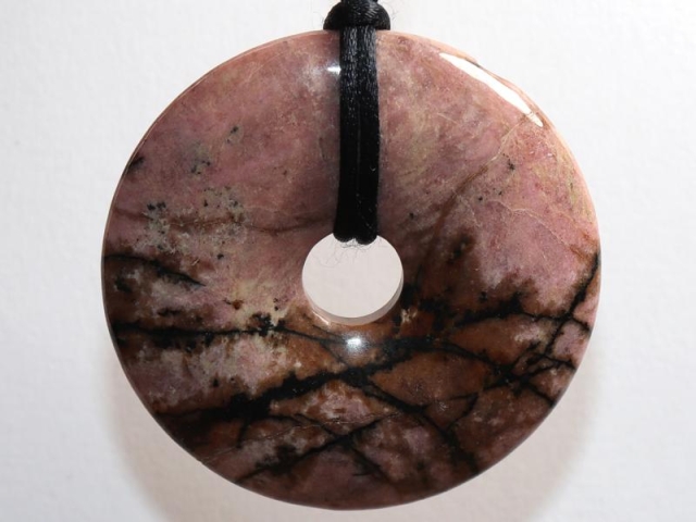 Rhodonite on cord