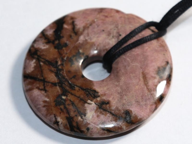 Rhodonite on cord