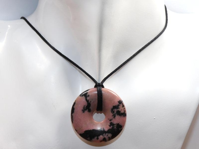 Rhodonite on cord