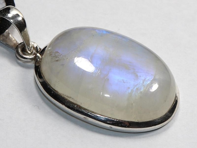 White labradorite on cord