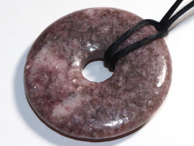 Lepidolite on cord