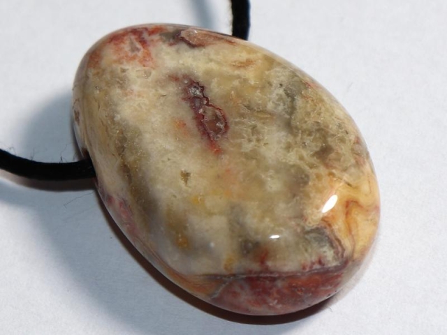 Crazy lace agate on cord