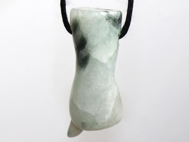 Moss agate on cord