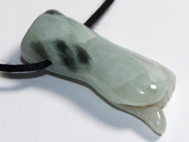 Moss agate on cord