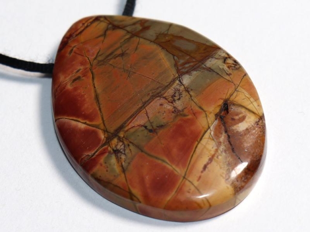 Polychrome jasper on cord