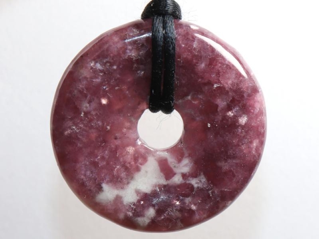 Lepidolite on cord