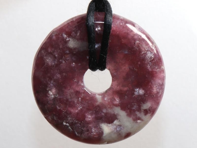 Lepidolite on cord