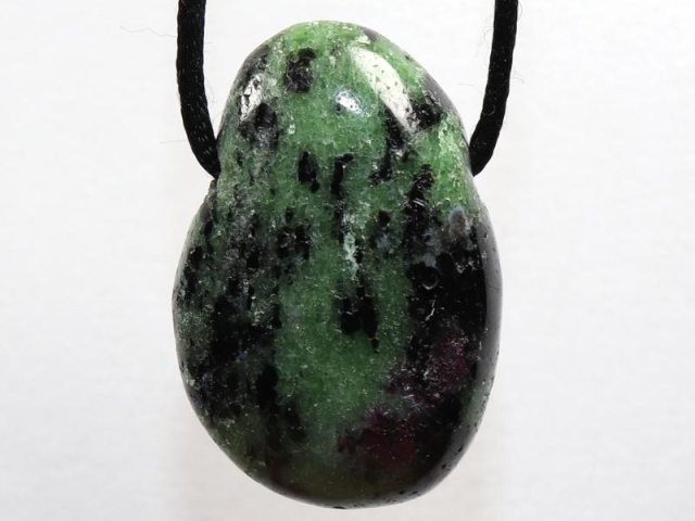 Ruby in zoisite on cord