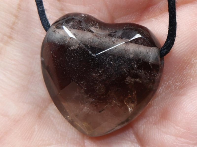 Smoky quartz on cord