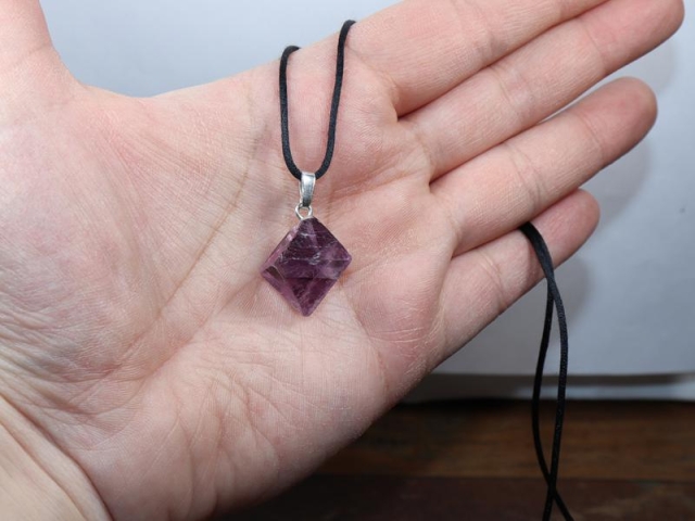 Fluorite on cord