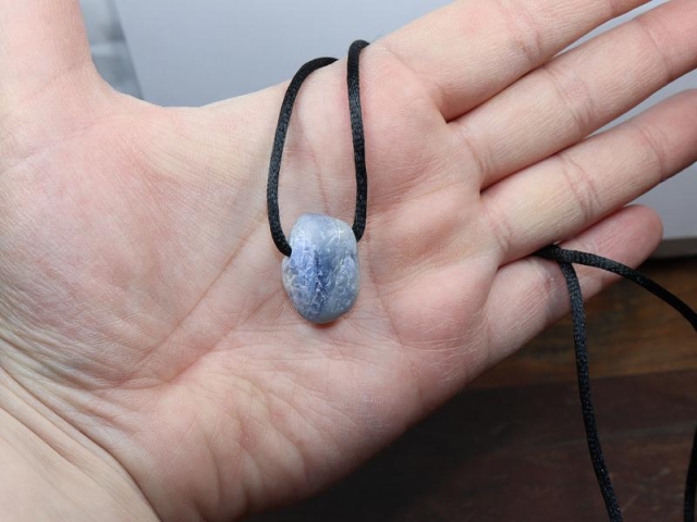 Sapphire on cord