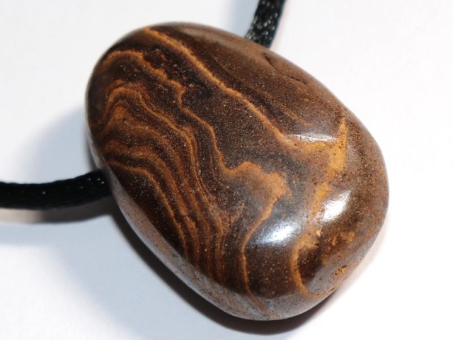 Boulder opal on cord