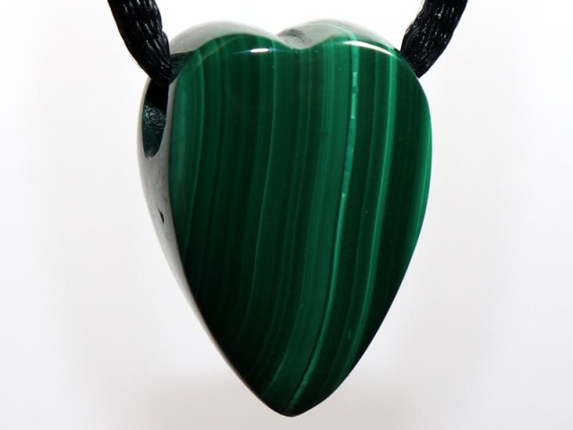 Malachite on cord