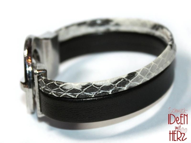 Lederarmband mit Kunstleder