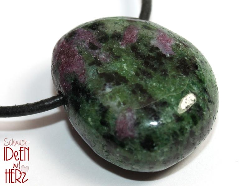 Ruby in zoisite on cord