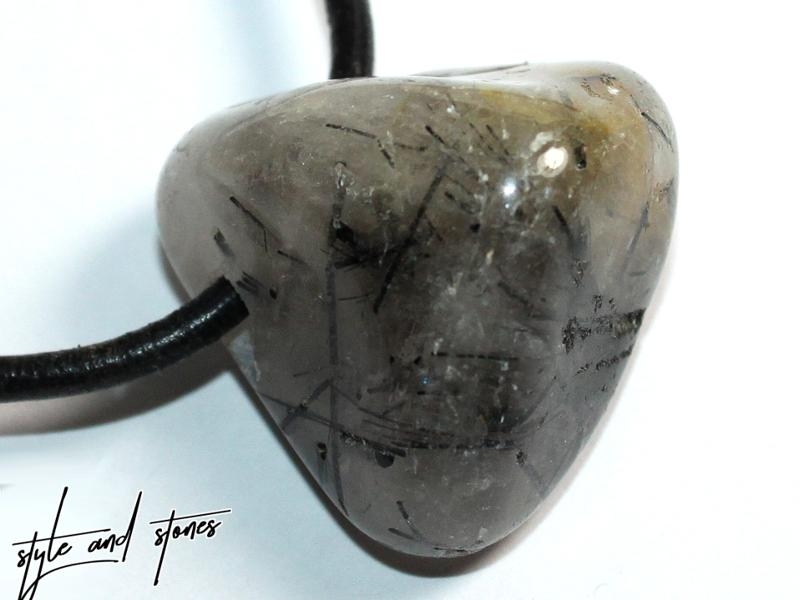 Tourmaline quartz on cord