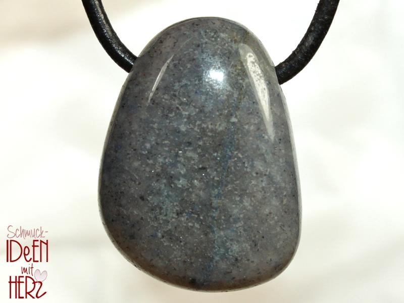 Blue quartz on cord