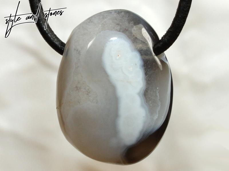 Botswana agate on cord