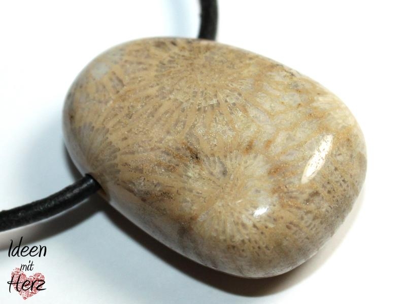 Fossilized coral on cord