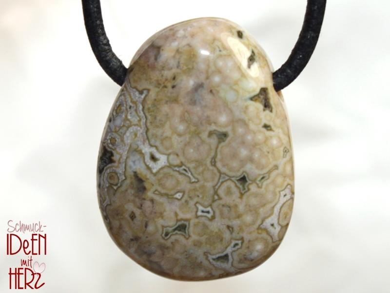 Ocean jasper on cord