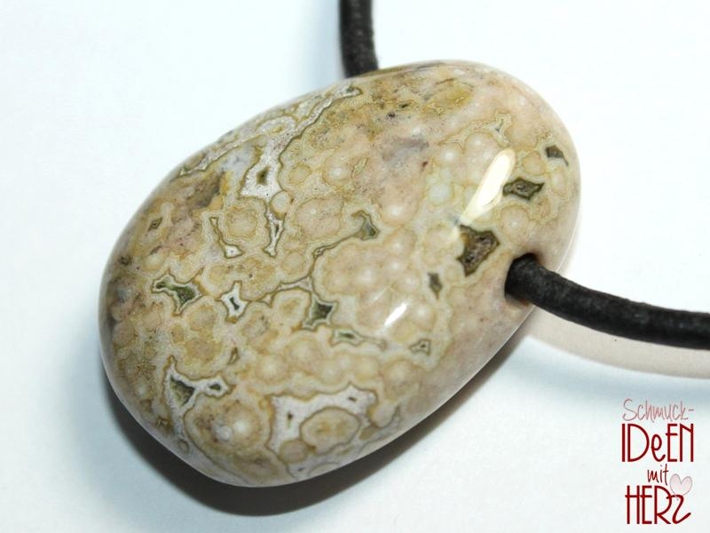 Ocean jasper on cord