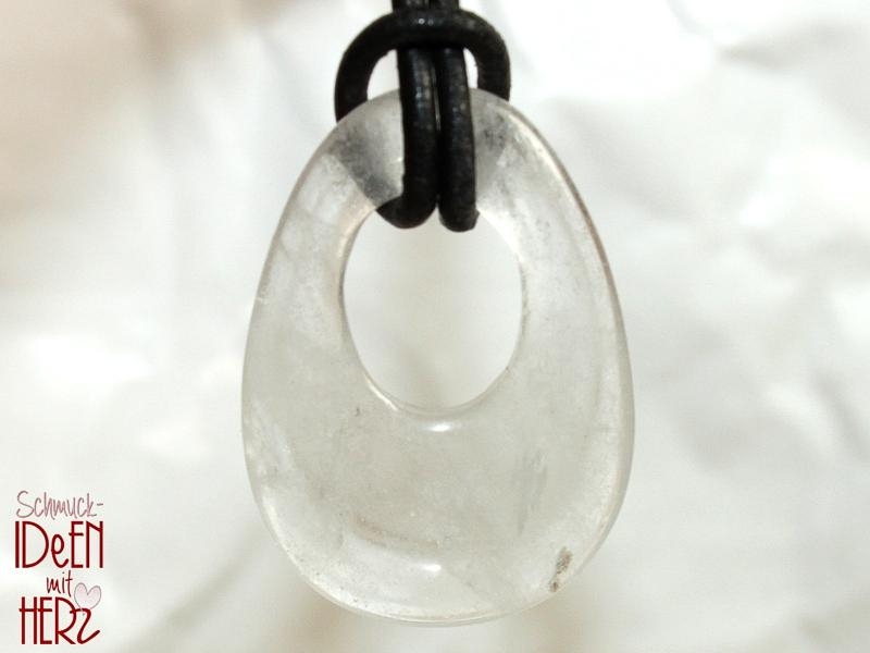 Rock crystal on cord