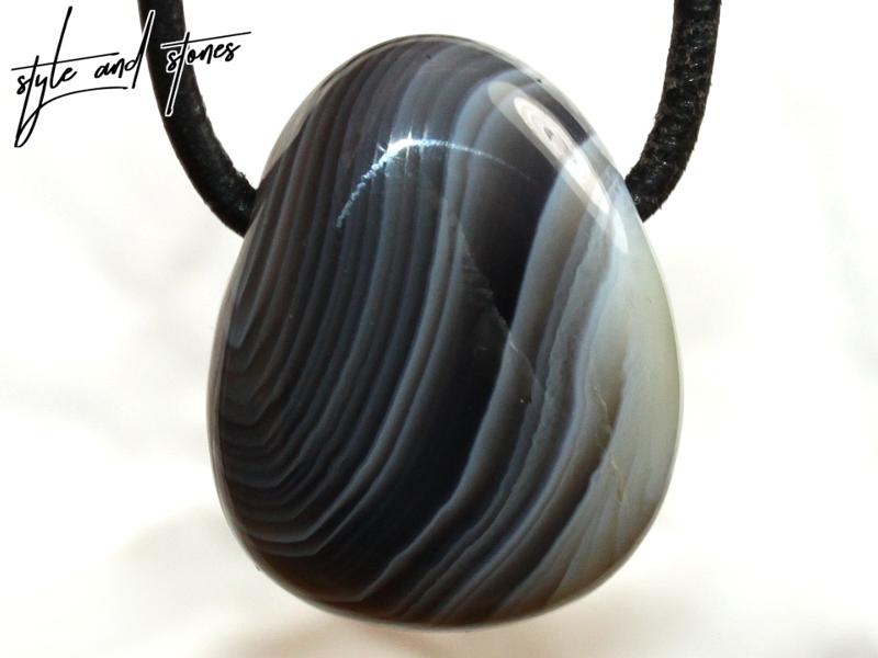 Botswana agate on cord