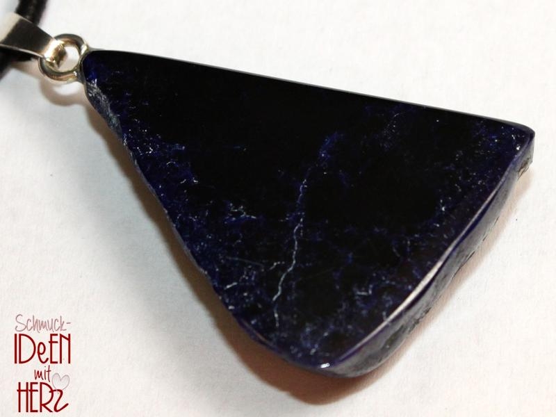 Azurite on cord