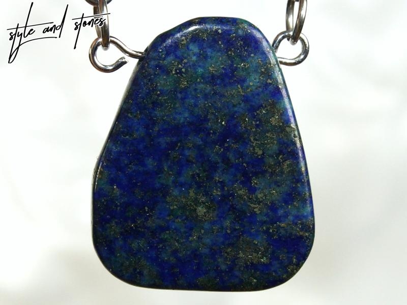 Chrysocolla lapis on cord