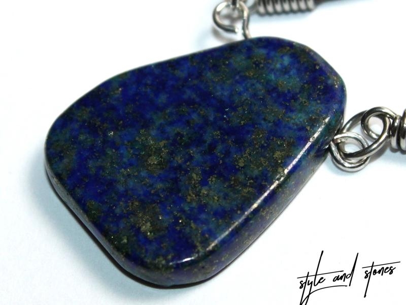 Chrysocolla lapis on cord