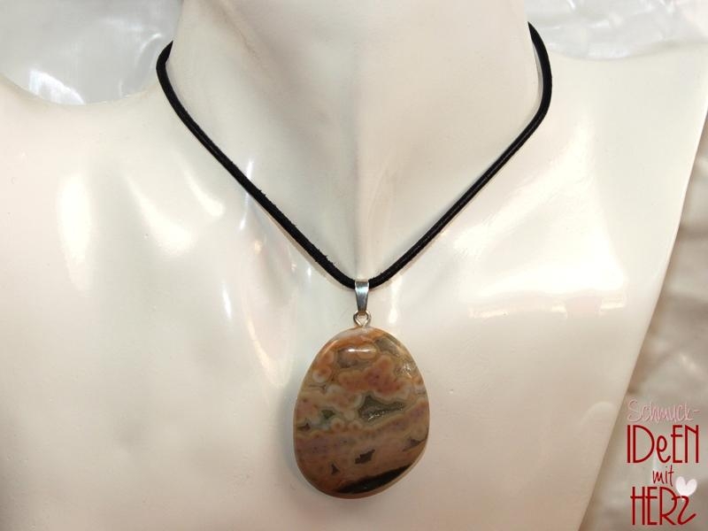 Ocean jasper on cord