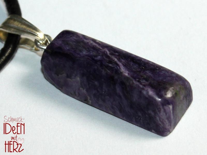 Charoite on cord