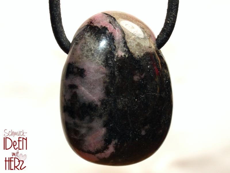 Rhodonite on cord