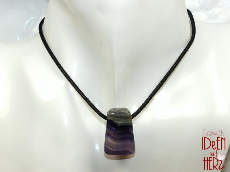 Fluorite on cord