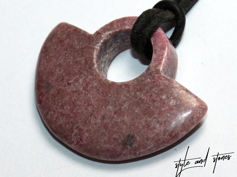 Rhodonite on cord