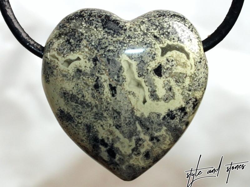 Silverleaf jasper on cord