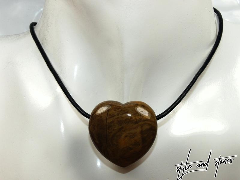 Fossilized wood on cord