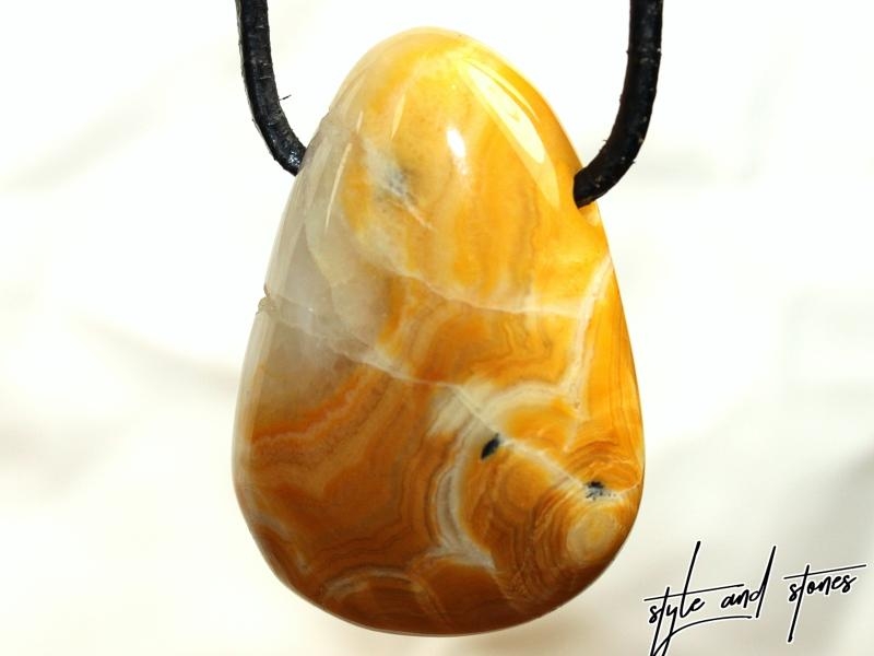 Crazy lace agate on cord