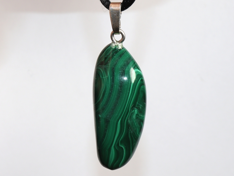 Malachite on cord